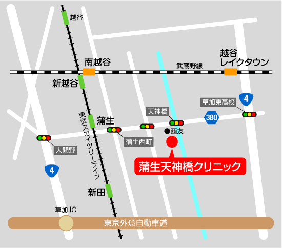 蒲生天神クリニック　地図